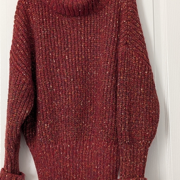 Cozy Red Turtleneck Sweater - Picture 6 of 6